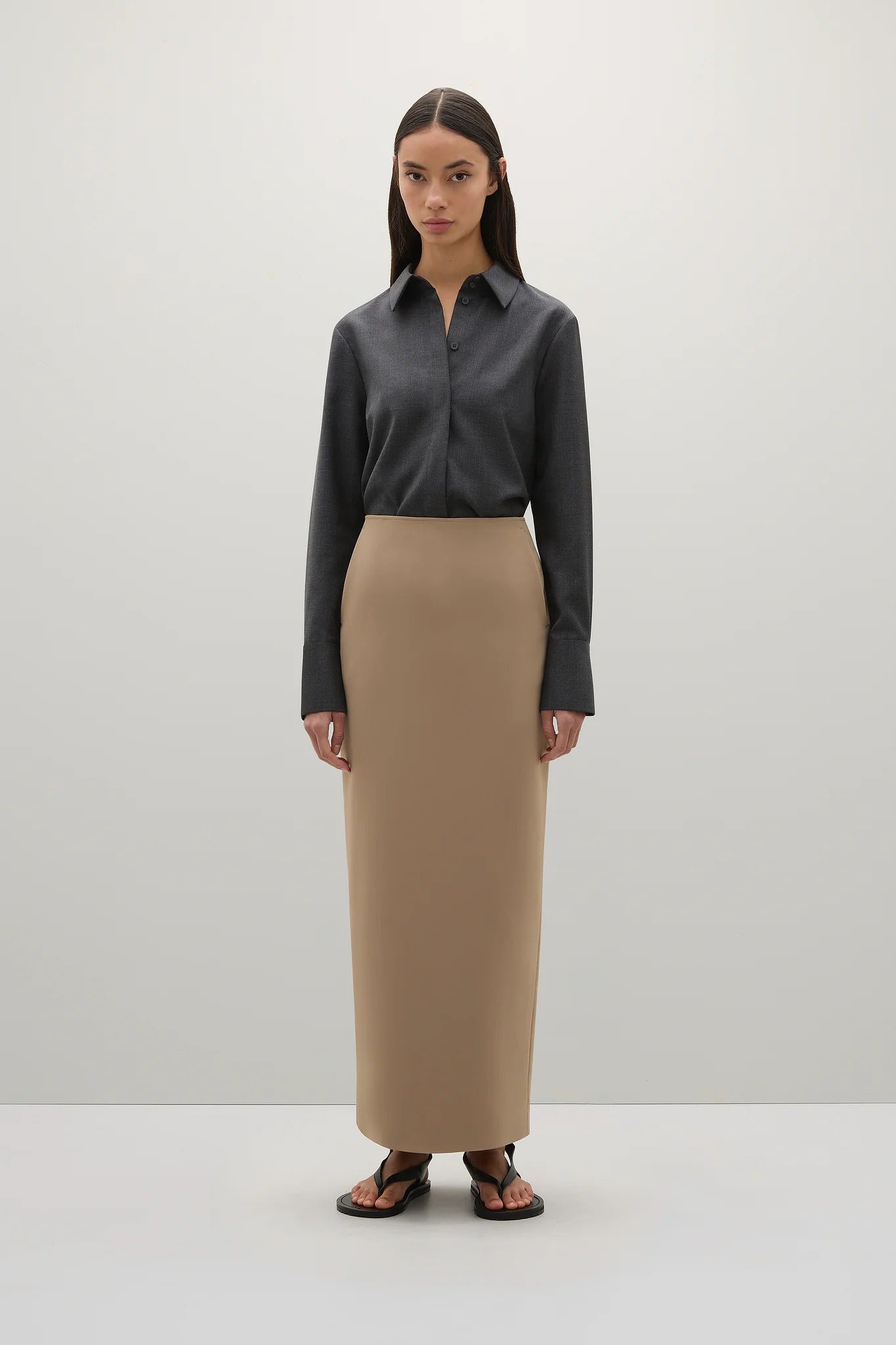 A.Emery | The Philippa Shirt - Charcoal Melange