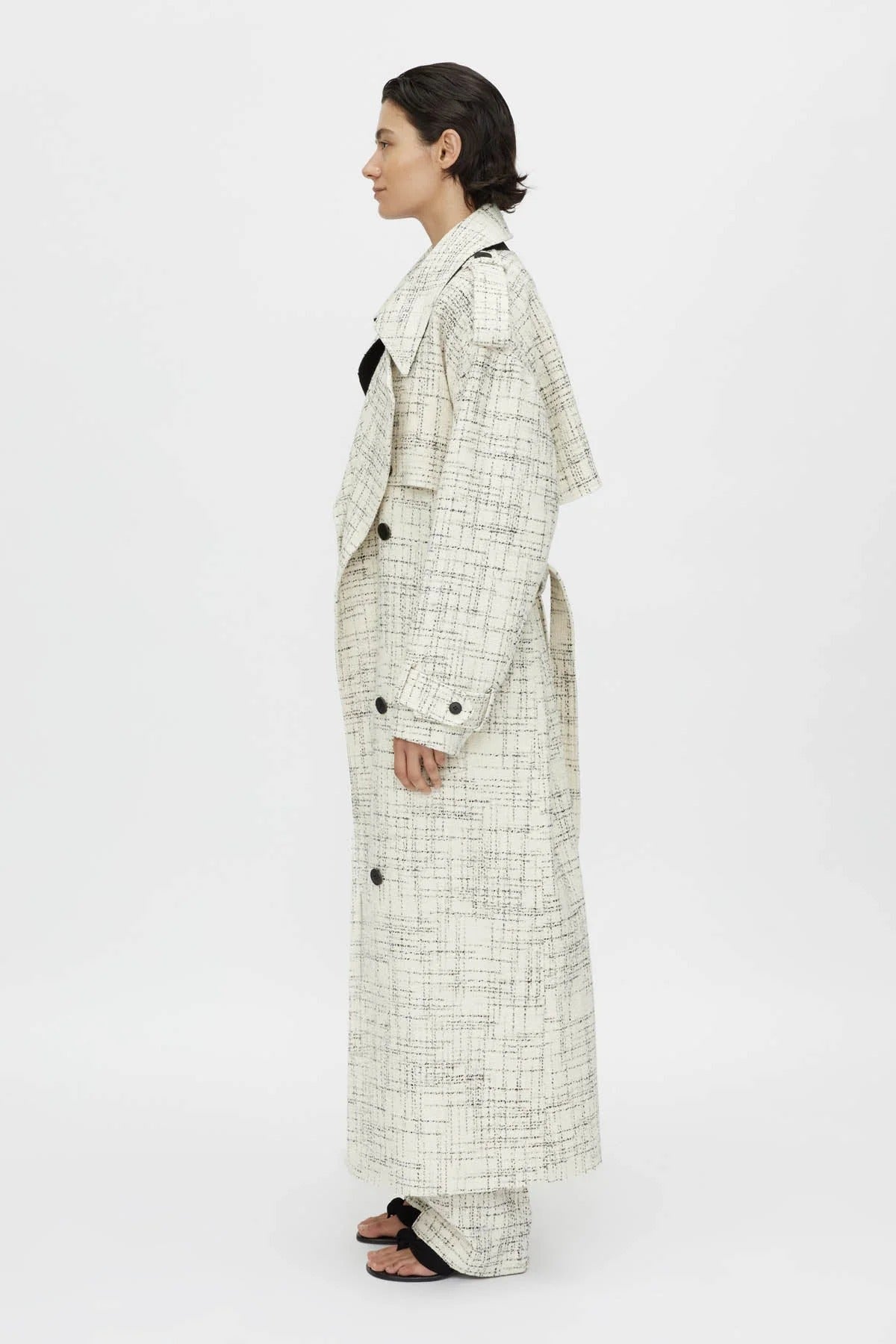 Camilla and Marc | Corvina Trench Coat - Cream Cross Hatch