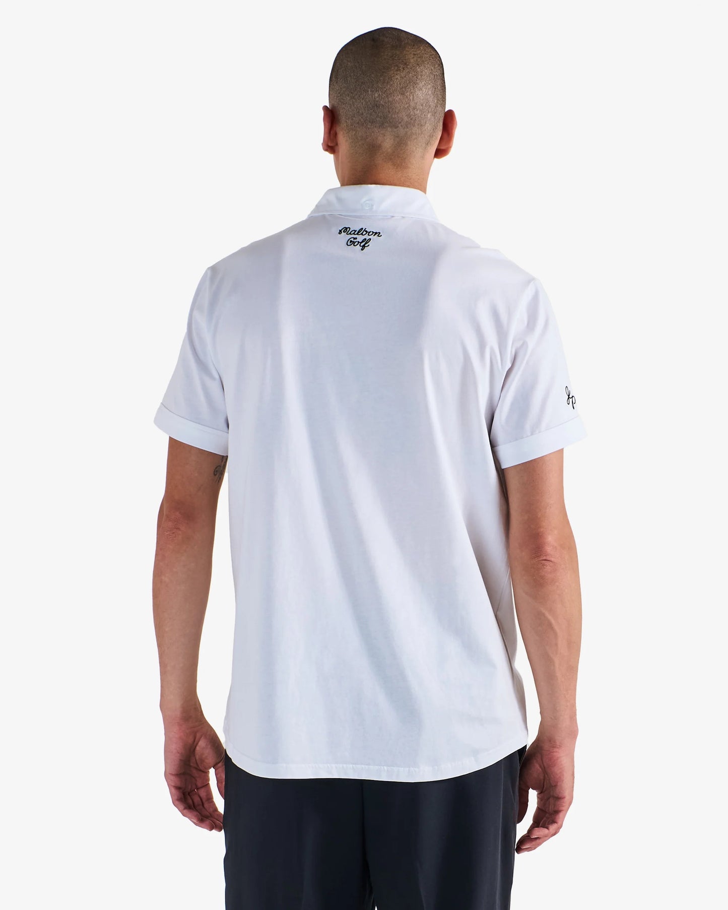 Malbon | Jesper Parnevik Single Pocket Mercerised Cotton Jersey Polo - White