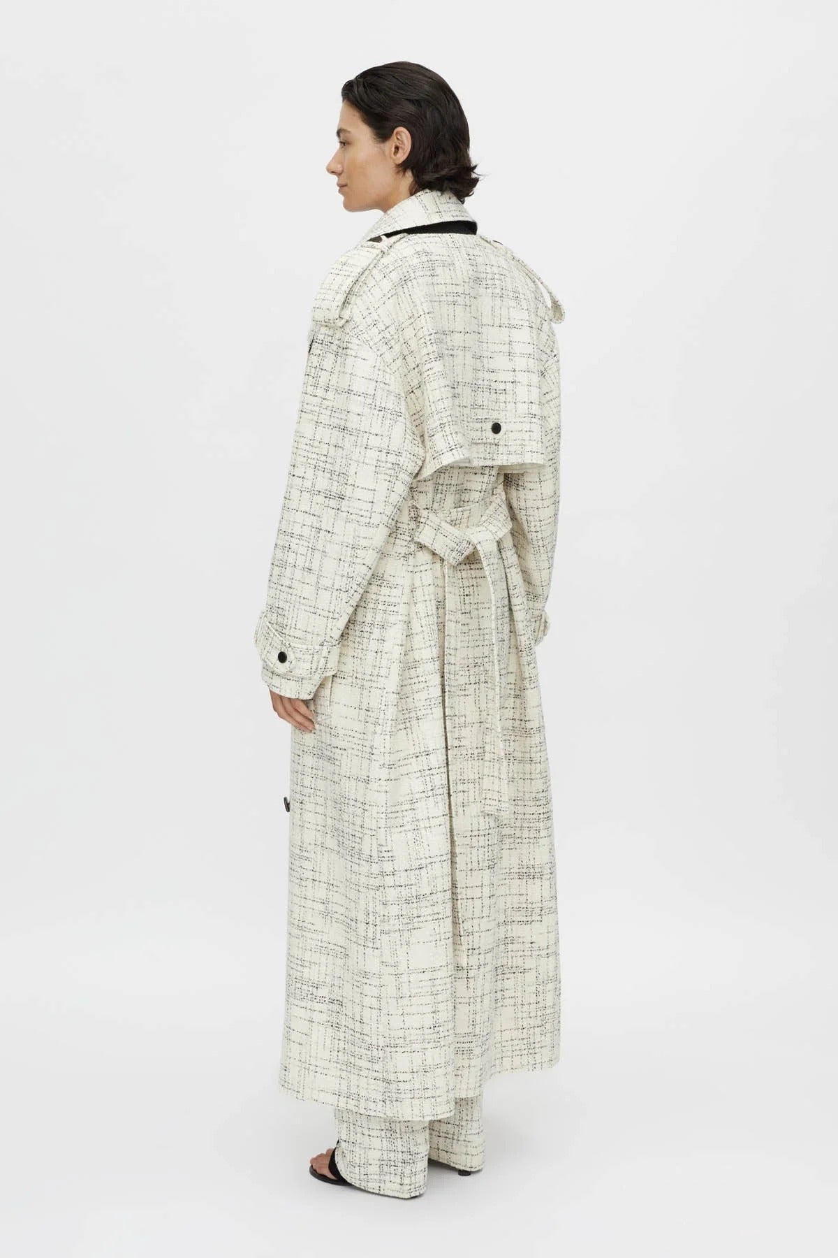 Camilla and Marc | Corvina Trench Coat - Cream Cross Hatch