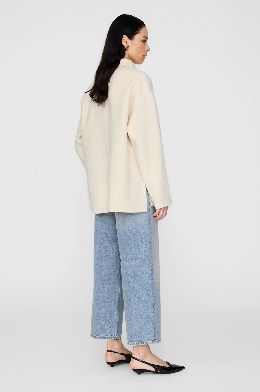 Anine Bing | Luca Jacket - Ivory Cashmere Blend