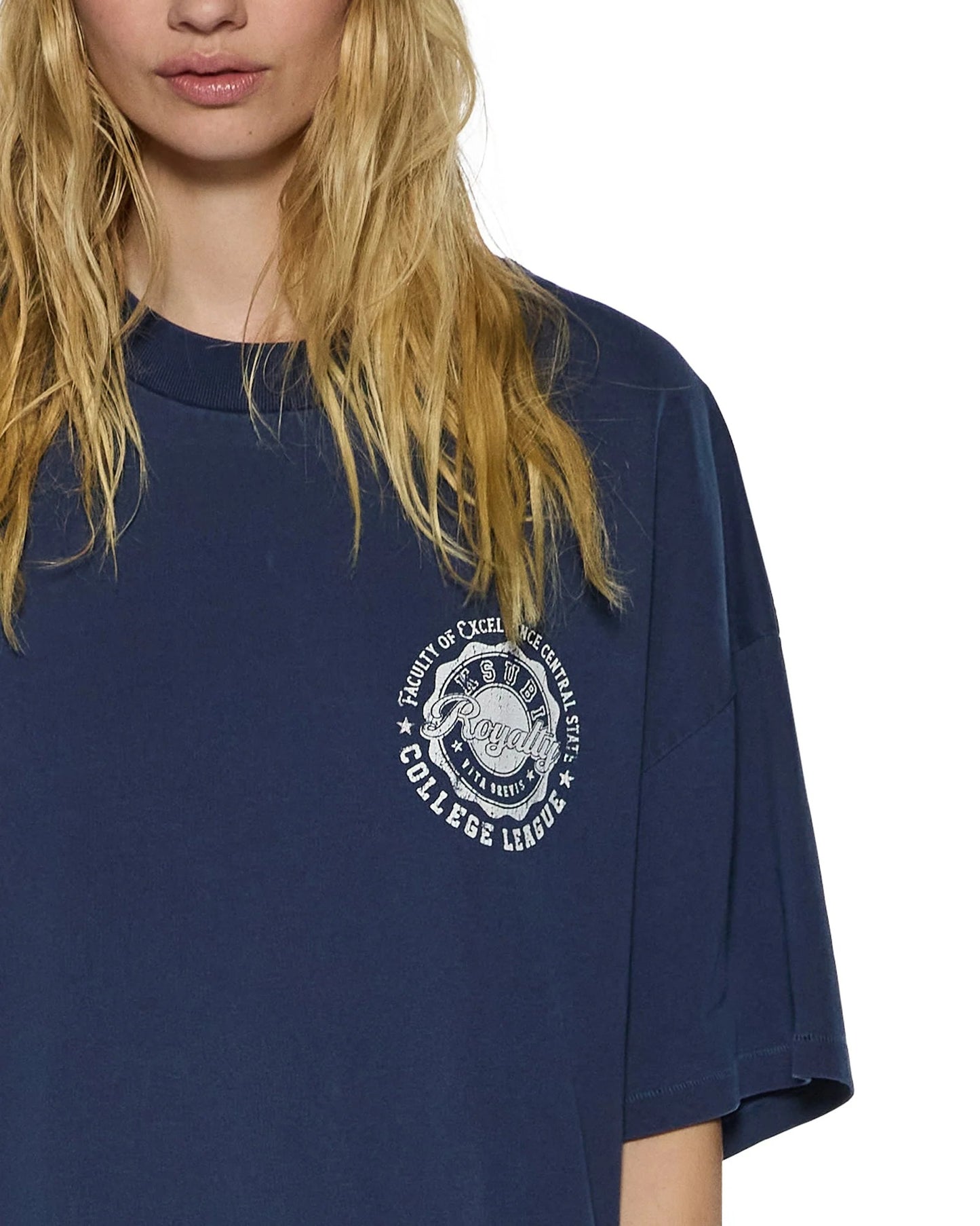Ksubi | Stacks Boyfriend Ss Tee - Ink Blue