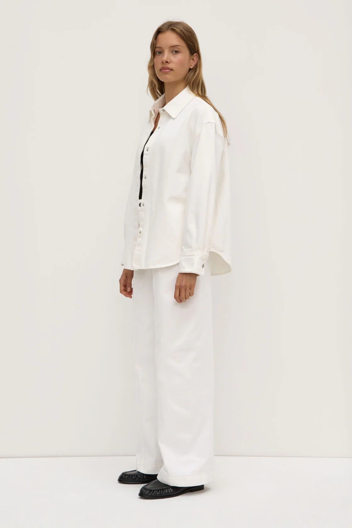 Assembly Label | Emilia Denim Overshirt - Vintage White