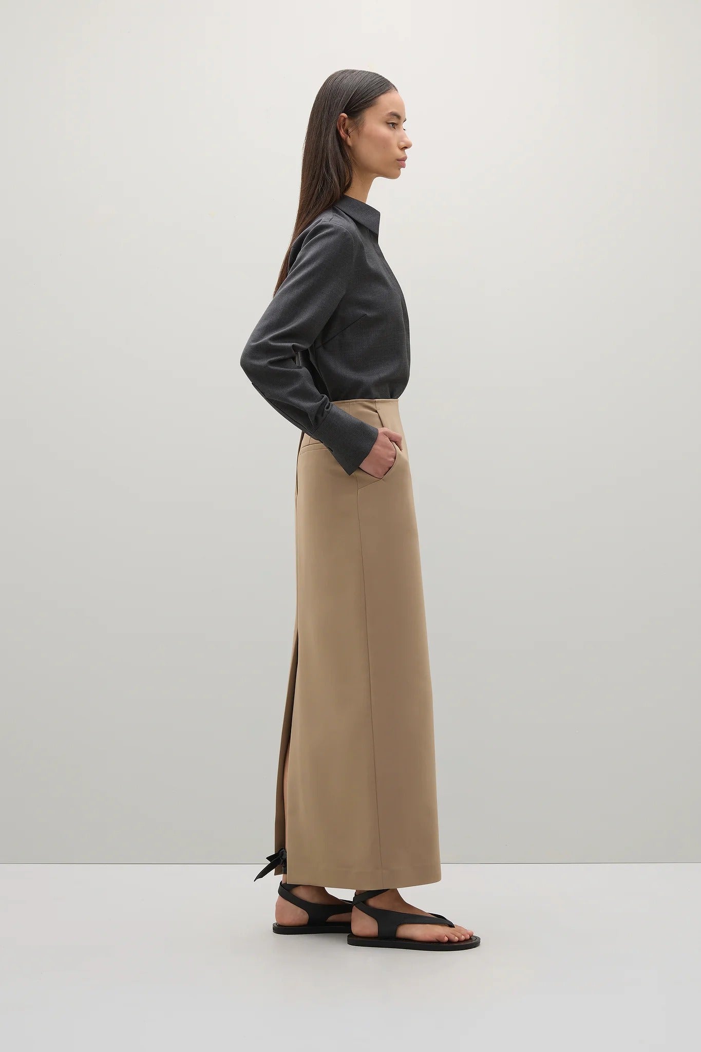 A.Emery | The Philippa Shirt - Charcoal Melange