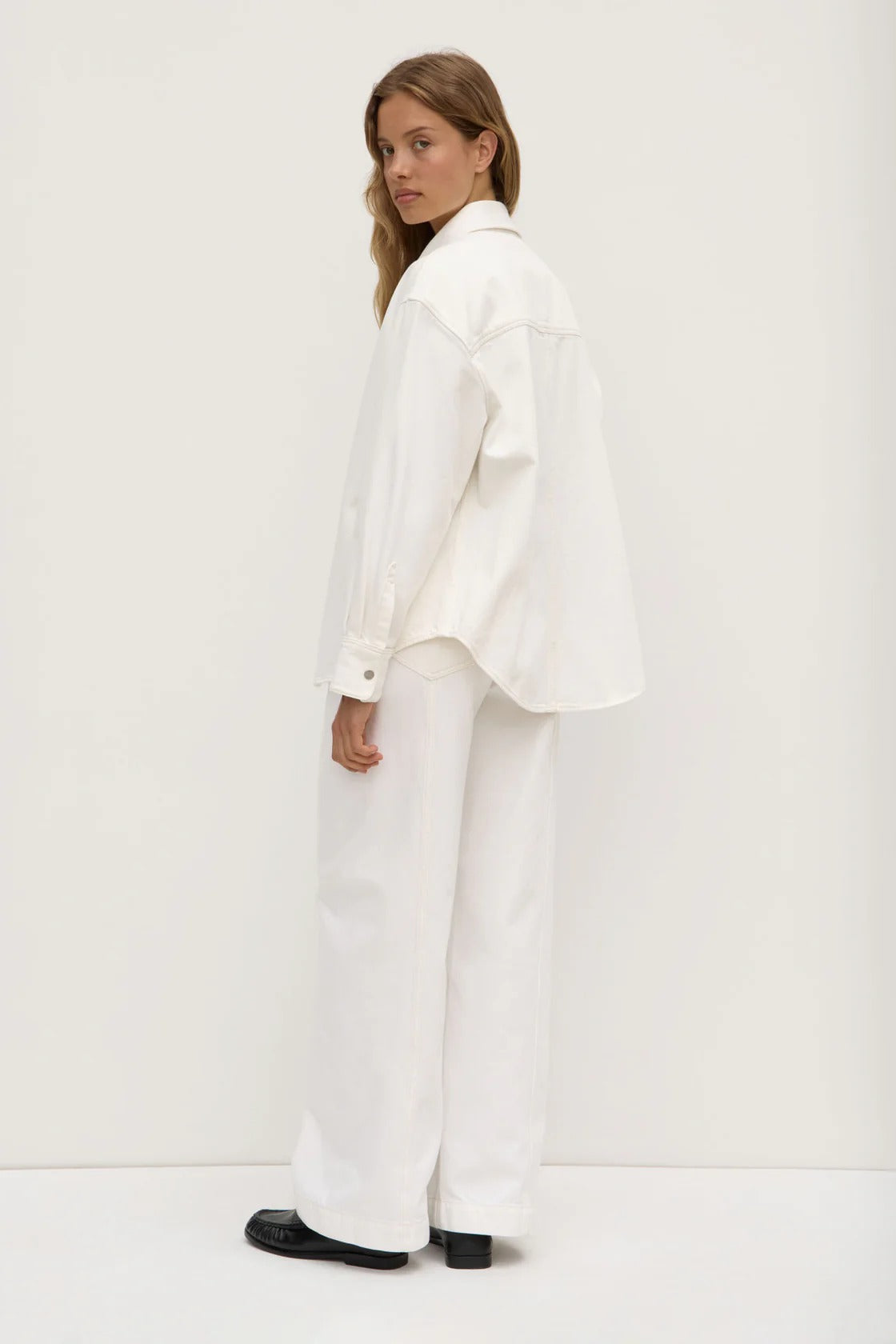 Assembly Label | Emilia Denim Overshirt - Vintage White