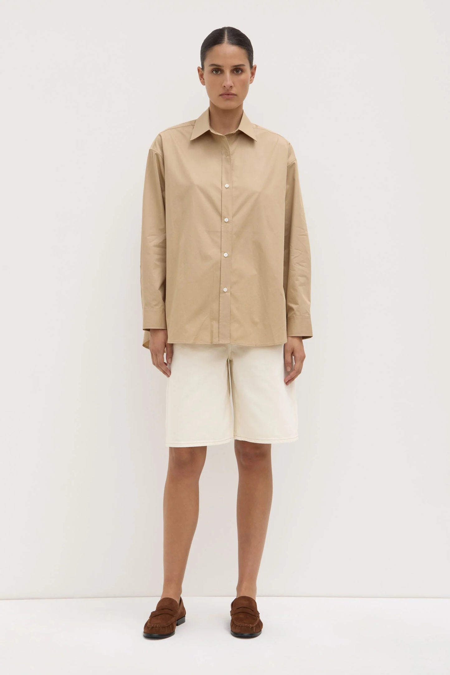 Assembly Label | Marigold Poplin Shirt - Tan
