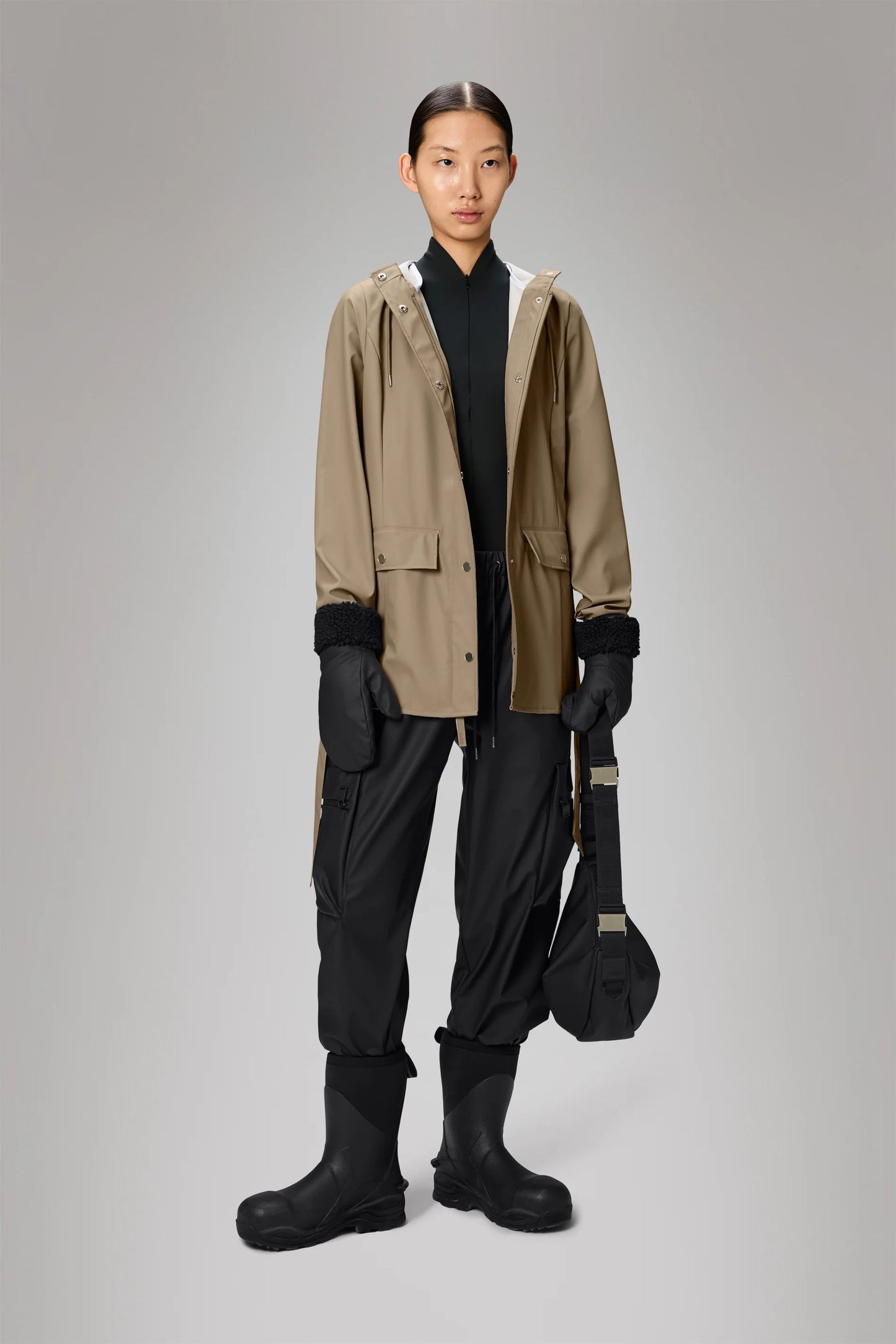 RAINS | Curve Jacket - Beige