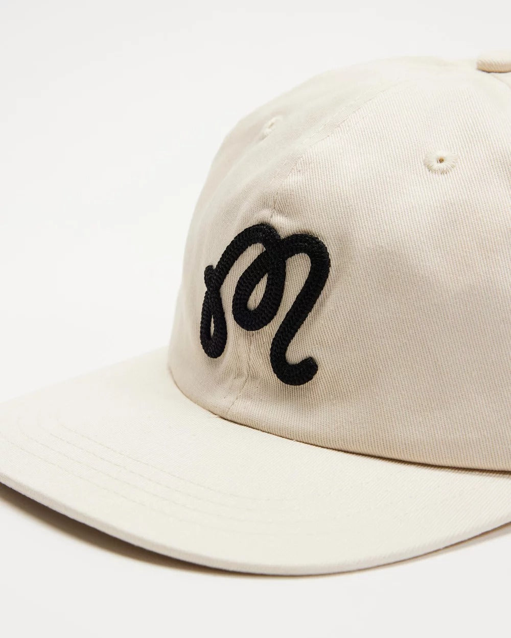 Malbon | M Script Chainstitch Painters Hat - Ivory