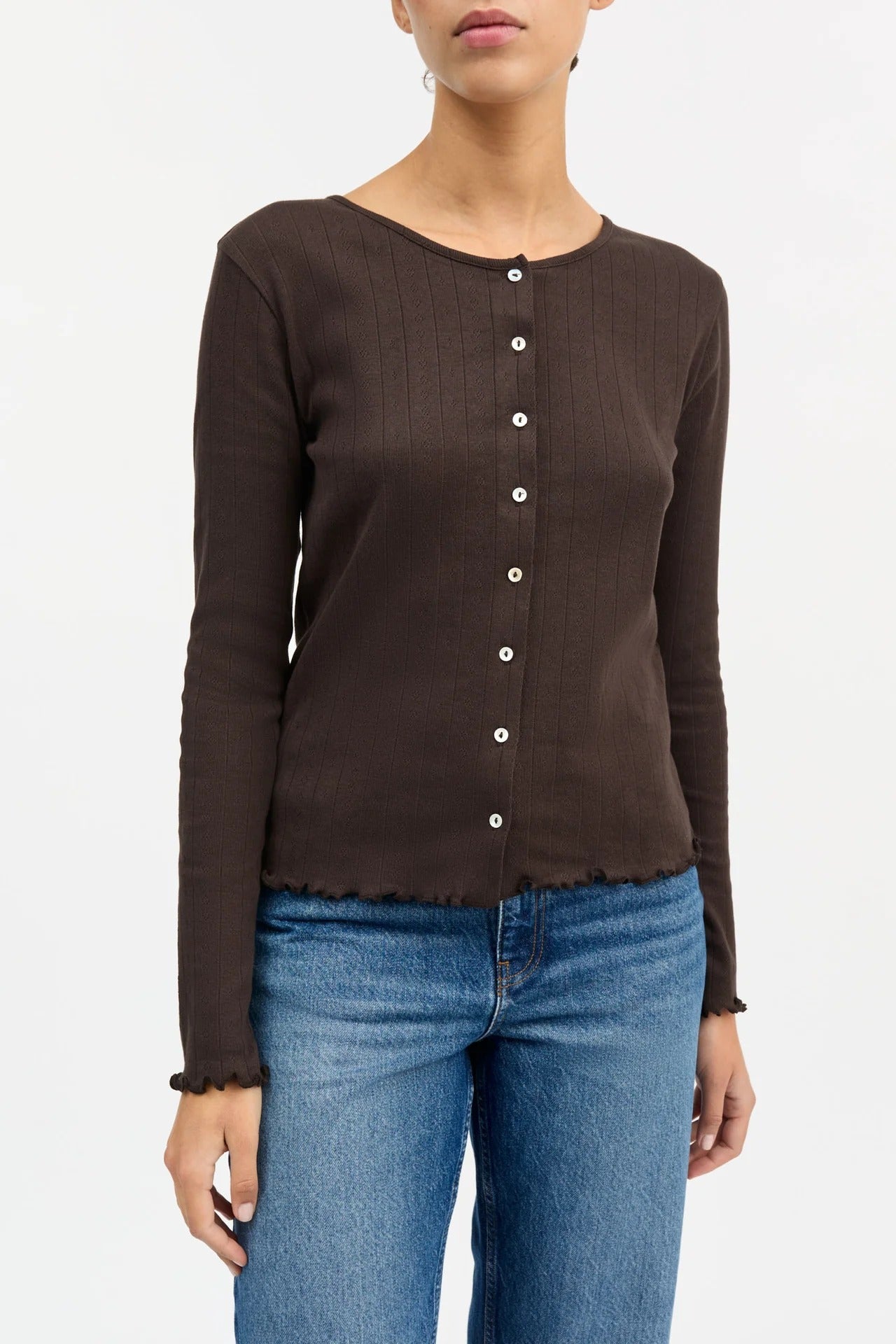 Skall Studio | Edie Cardigan - Dark Brown