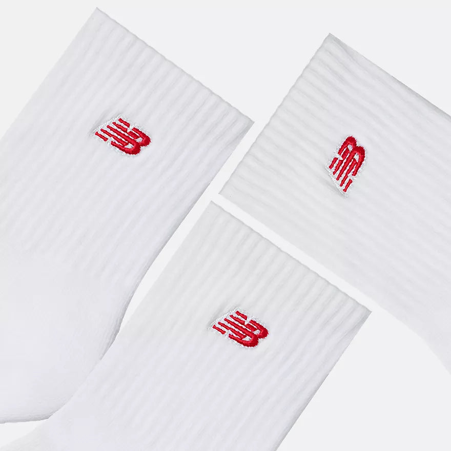 New Balance | Patch Logo Ankle 3 Pack Sock - White