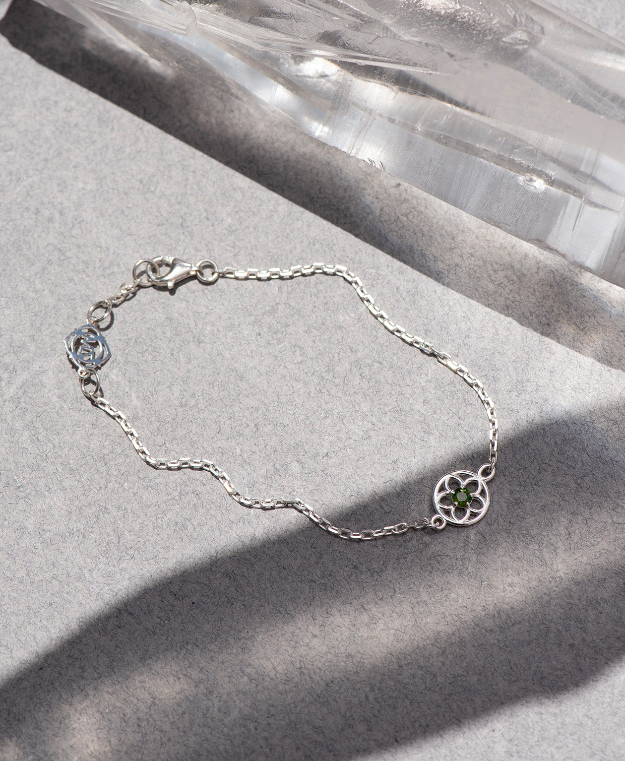 Zoe & Morgan | Manuka Bracelet - Silver/Chrome Diopside