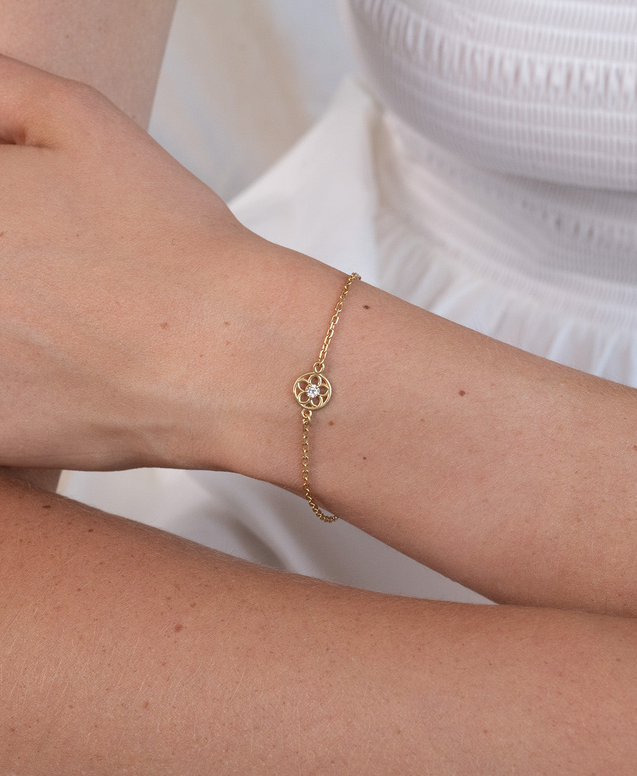 Zoe & Morgan | Manuka Bracelet - Gold/White Zircon