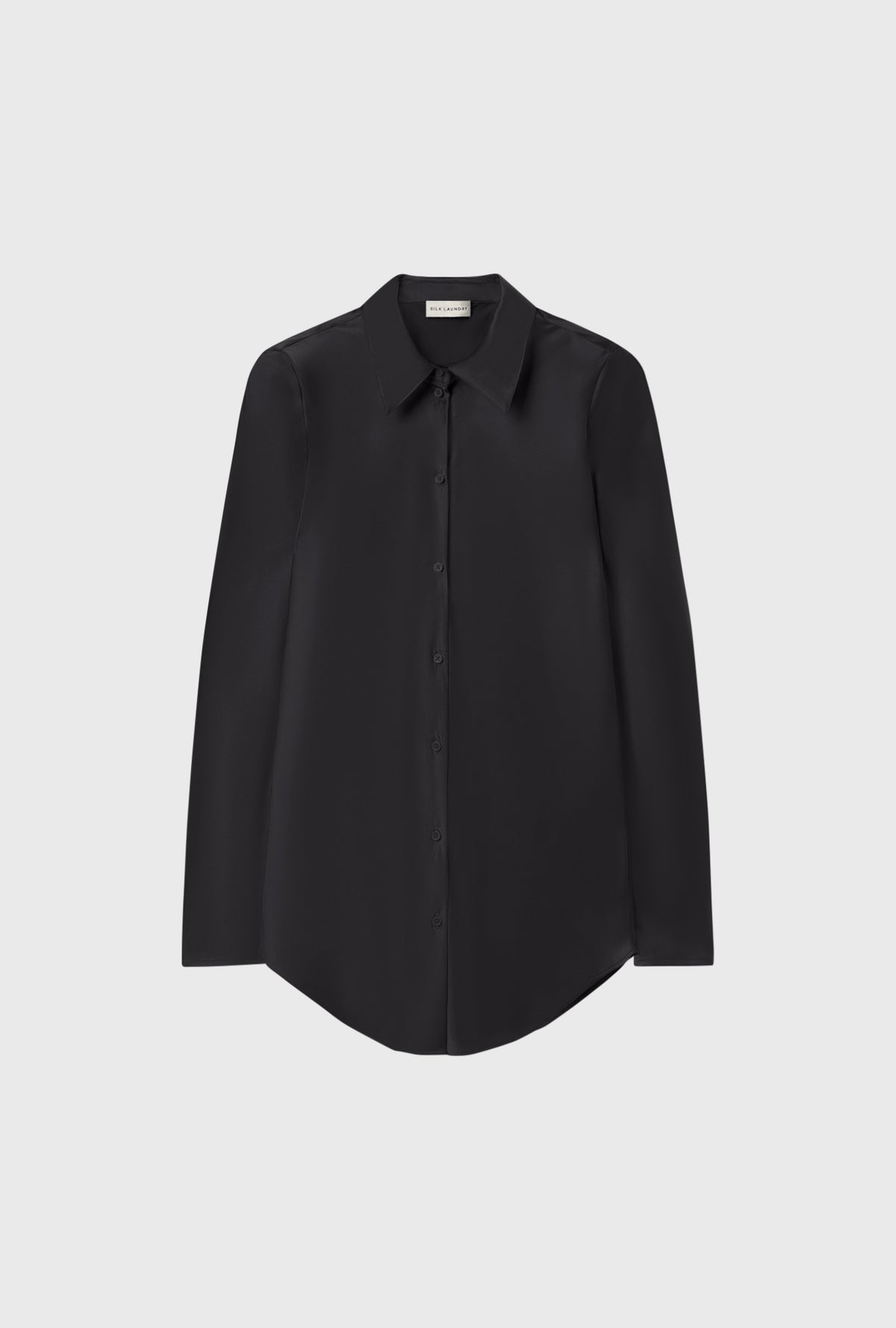 Silk Laundry | Bias Cut Shirt - Black