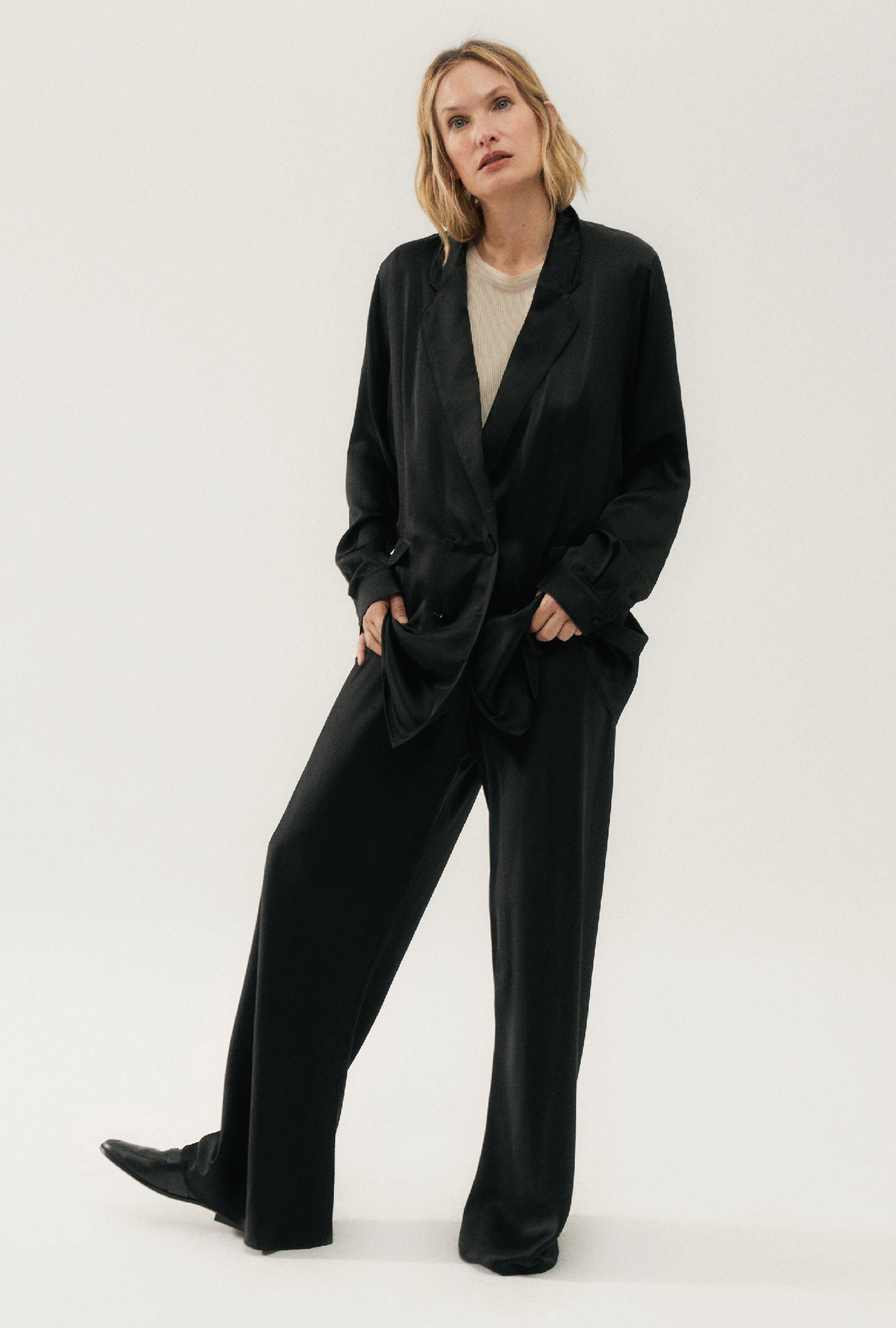 Silk Laundry | Relaxed Blazer - Black