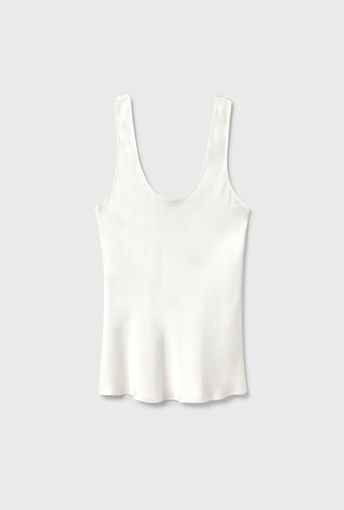 Silk Laundry | Scoop Neck Tank - White