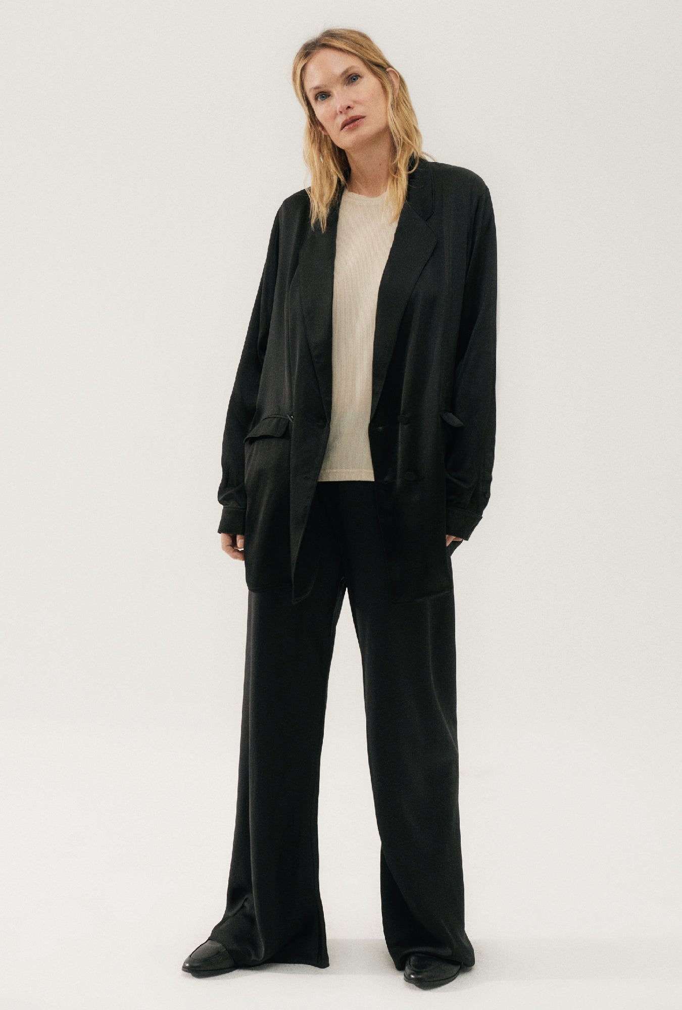 Silk Laundry | Relaxed Blazer - Black