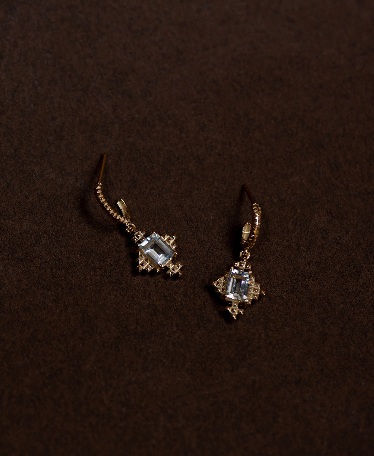 Zoe & Morgan | Reya Earrings - Gold White Topaz