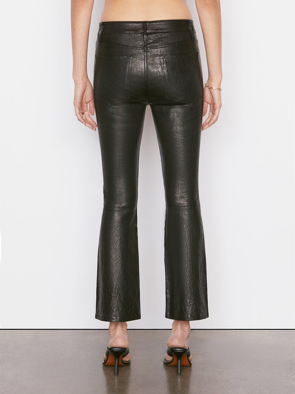 Frame Denim | Le Crop Mini Boot Leather - Washed Black