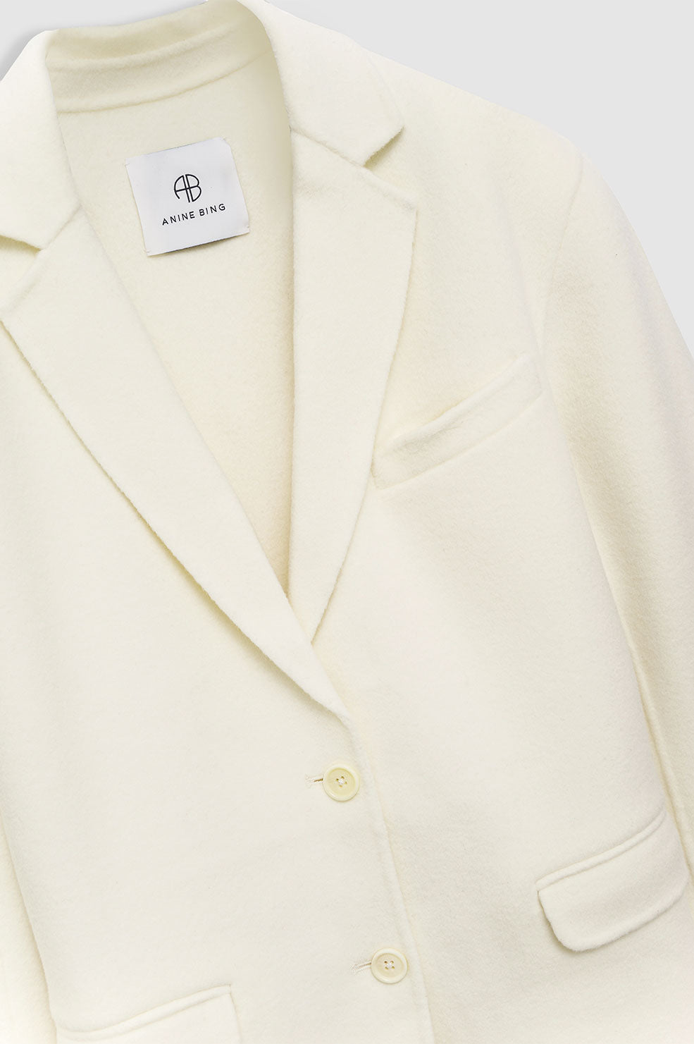 Anine Bing | Quinn Blazer - White Cashmere Blend