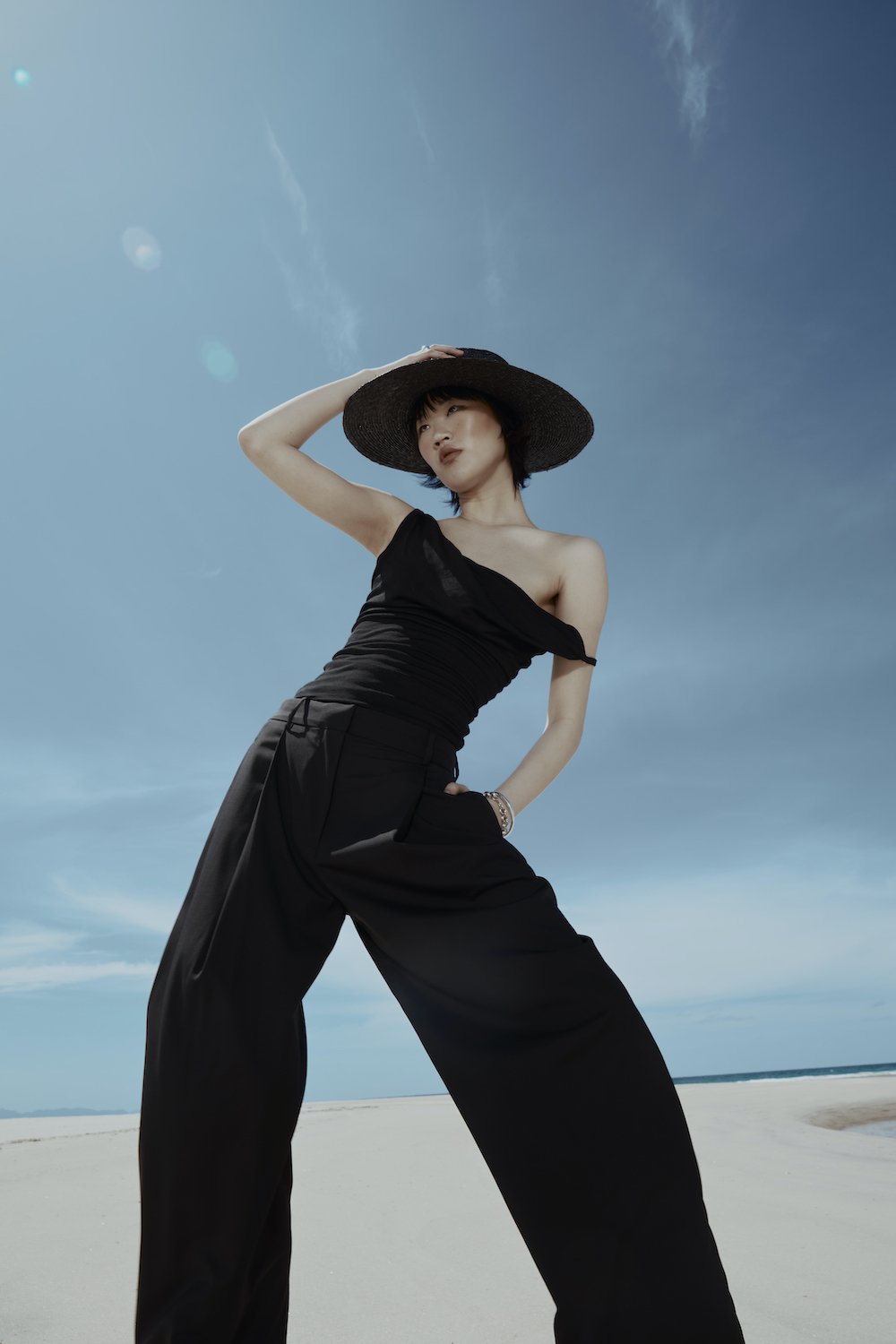 Rebe | Milan Wide Brim Hat - Black