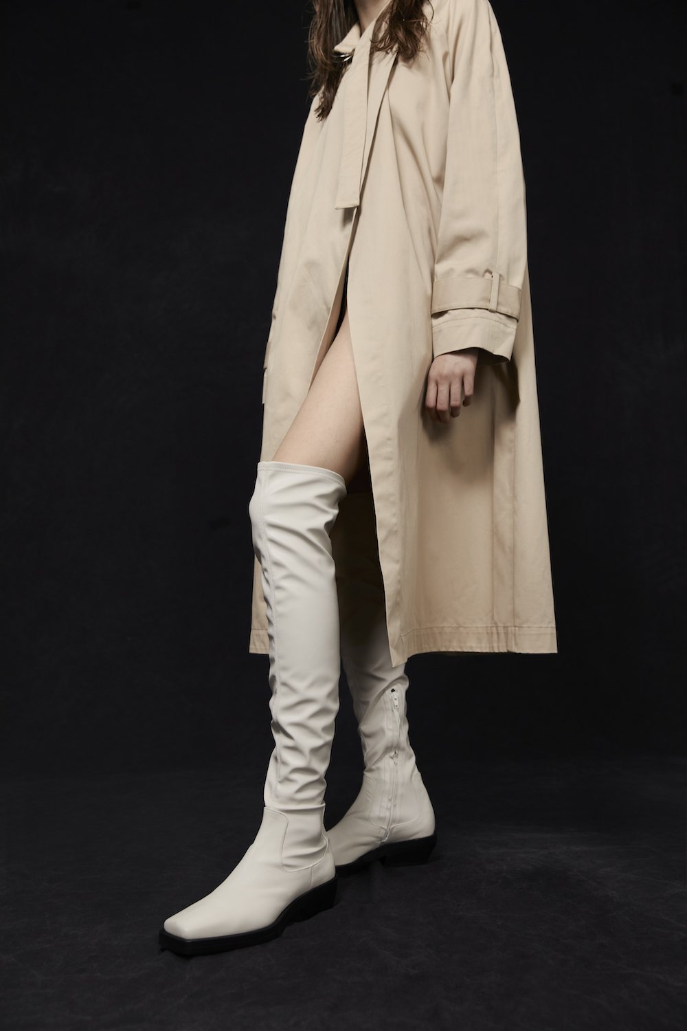 Rebe | Paris Over-The-Knee Boot - Ivory