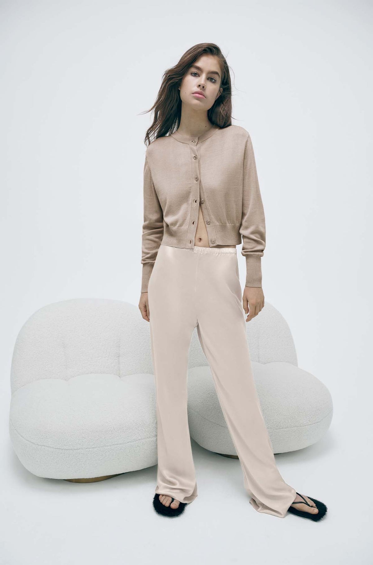 Silk Laundry | Bias Cut Pants - Hazelnut
