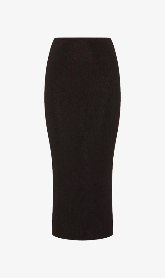 St. Agni | Low Waist Knit Skirt - Black