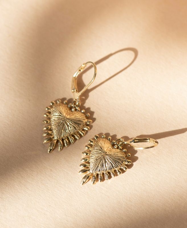 Zoe & Morgan | Heart Rays Earrings - Gold