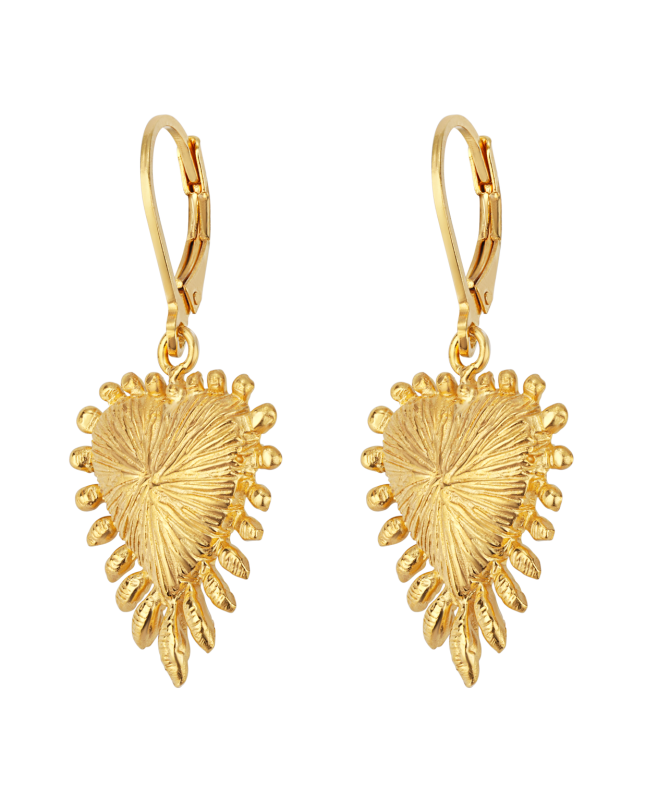 Zoe & Morgan | Heart Rays Earrings - Gold