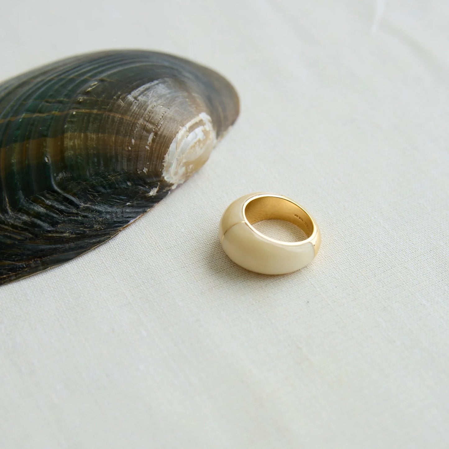 Adorn | Moon Ring - Natural Bone