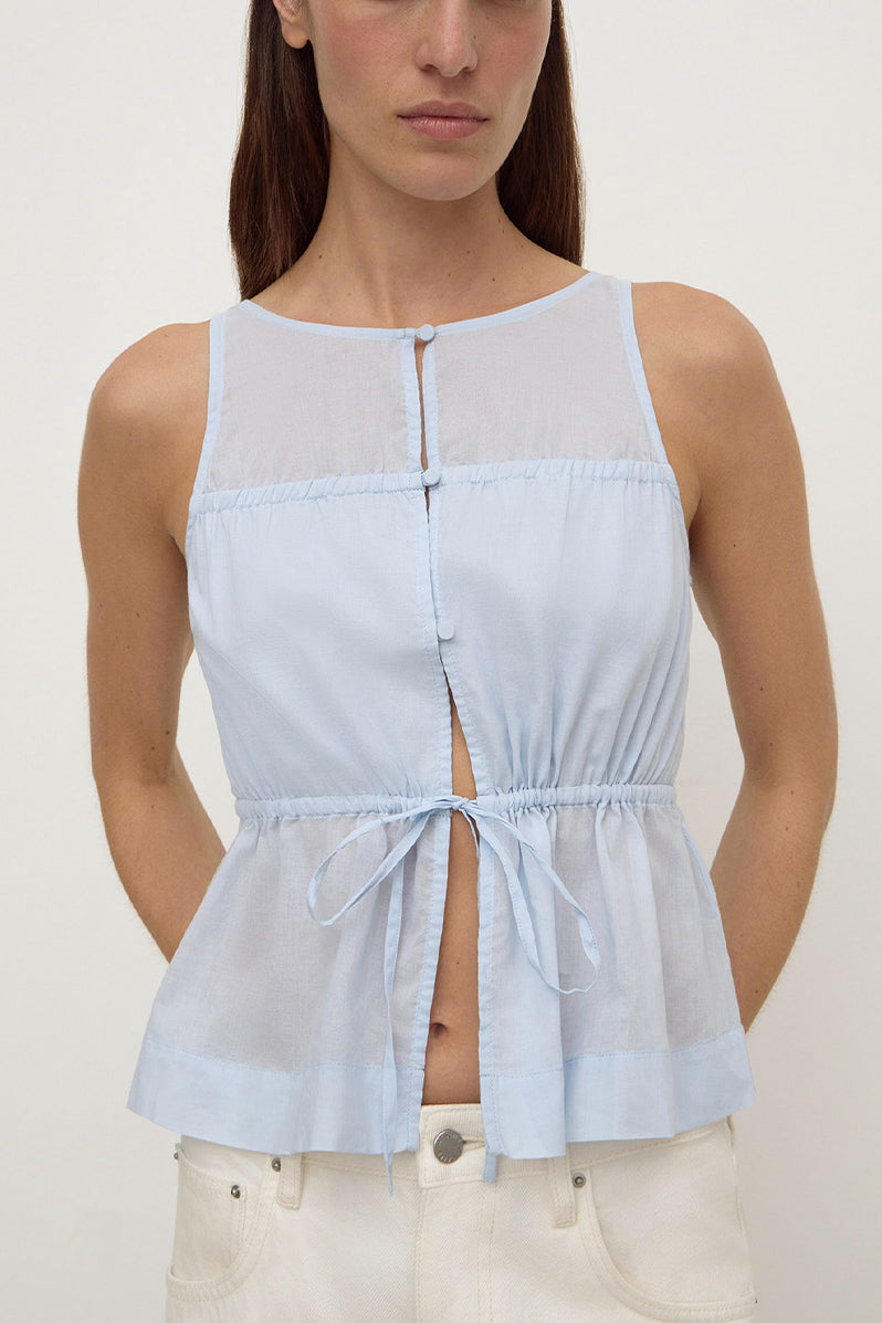 Assembly Label | Suzie Top - Powder Blue