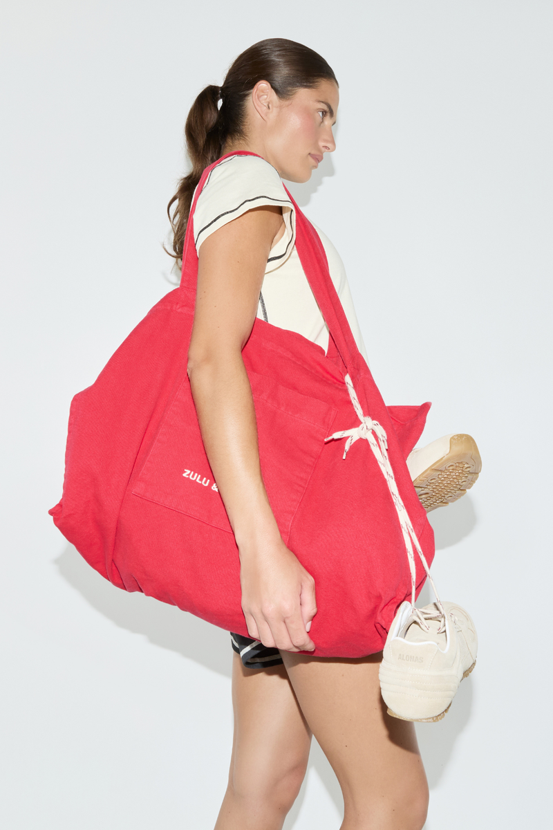 Zulu & Zephyr | Cotton Canvas Tote Bag - Red
