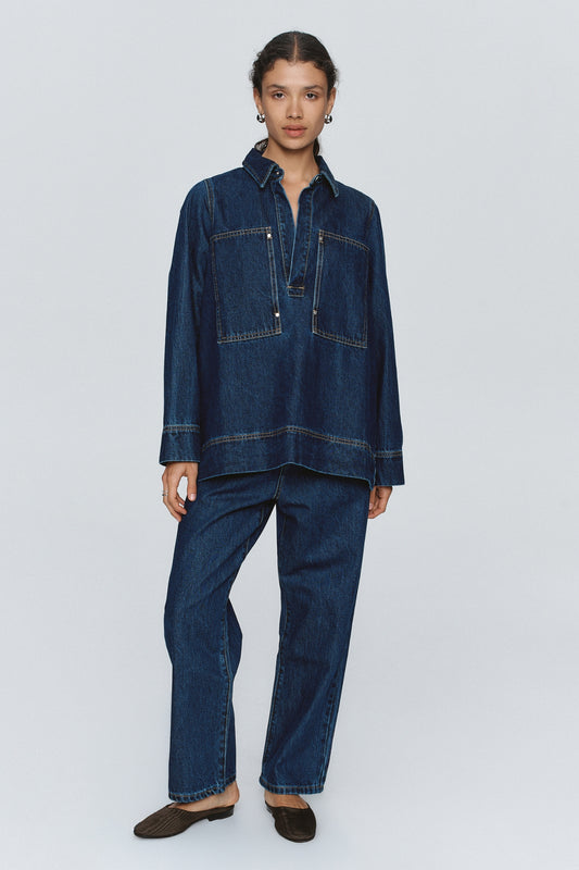Marle | Elka Shirt - Washed Indigo