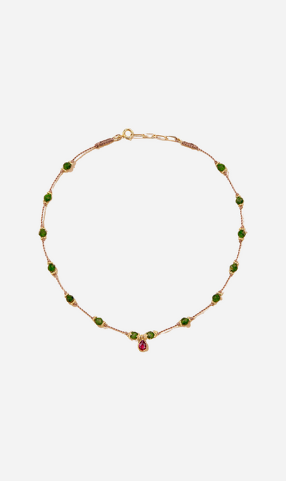 Tityaravy | Tanza Necklace - Diopside/Grenat