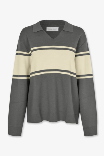 Samsoe Samsoe | Saanne Polo - Gunmetal Wide St.