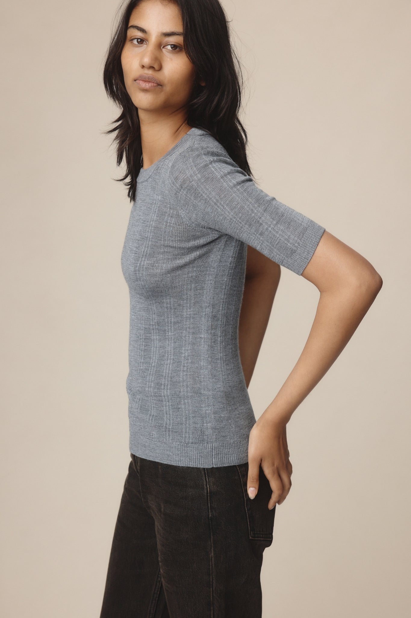 Marle | Layla Tee - Soft Charcoal