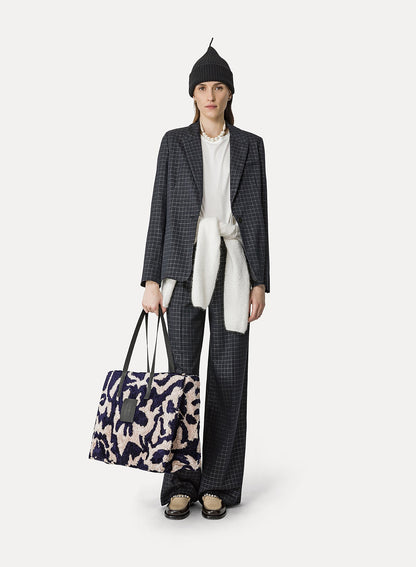 Forte Forte | Batavia Silver Check Boxy Jacket - Nero