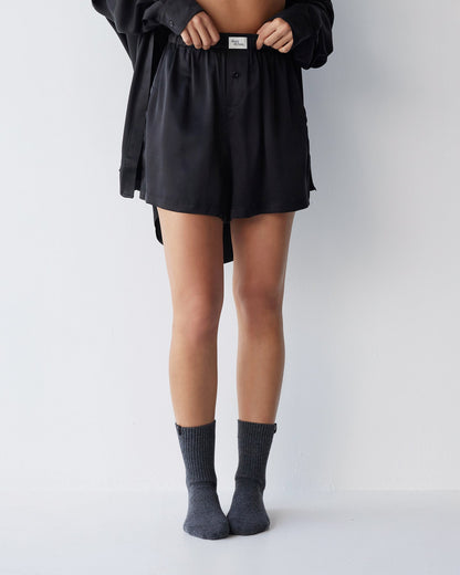 Dear Dylan | Wool Home Socks - Smoke