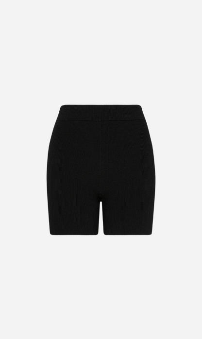 Matteau | Cropped Knit Bike Short - Black