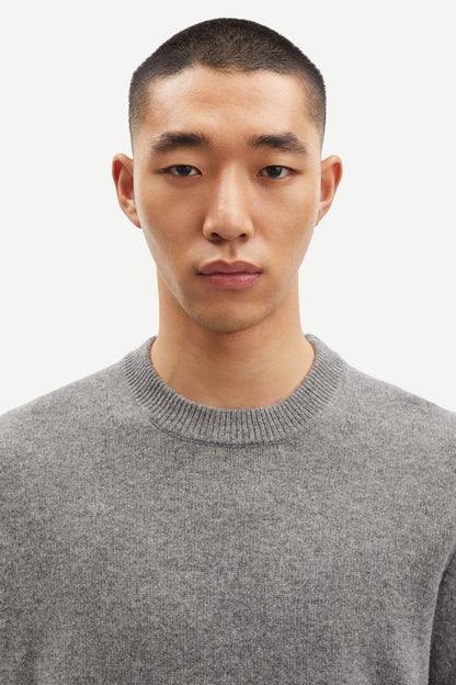 Samsoe Samsoe | Isak Knit Sweater - Dark Grey Mel.