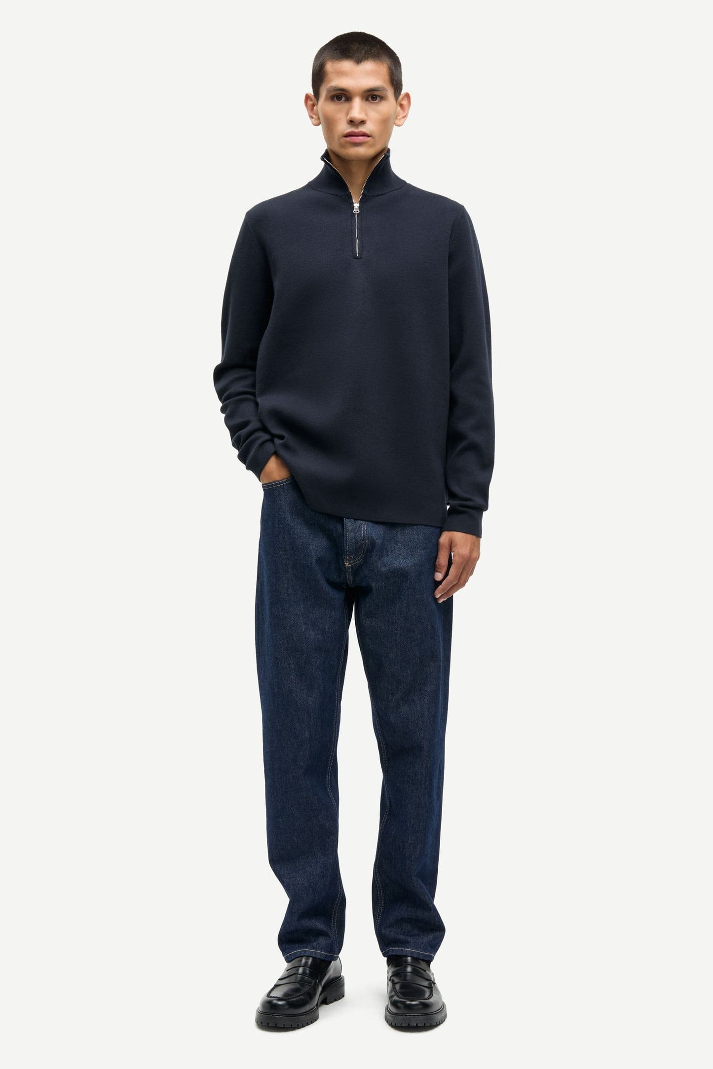 Samsoe Samsoe | Gunan Turtle Neck Zip - Sky Captain