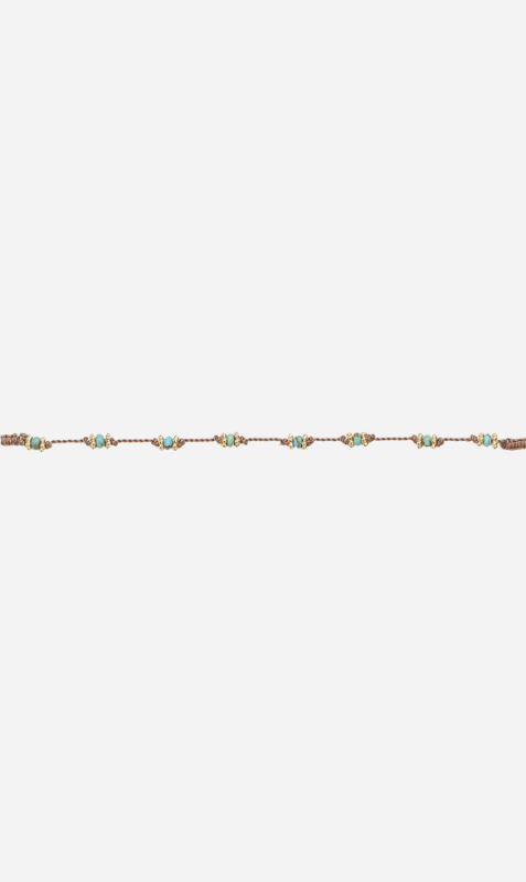 Tityaravy | Lotus Bracelet - Beige/Turquoise
