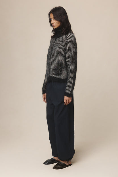 Marle | Oscar Cardigan - Black / Greige
