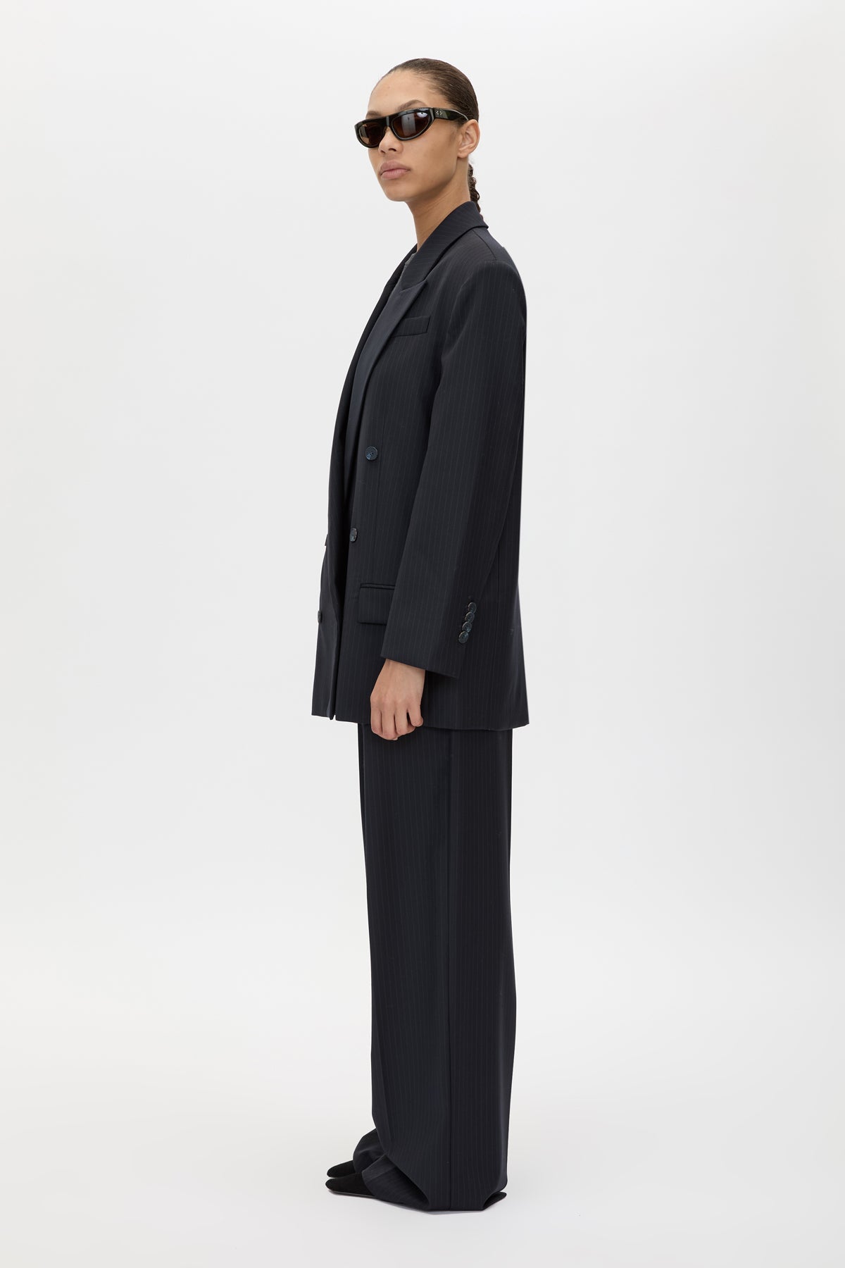Camilla & Marc | Orban Oversized Blazer - Navy Pinstripe