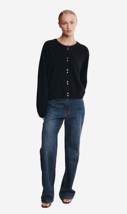 Marle | Babette Cardigan Cashmere Cotton - Black