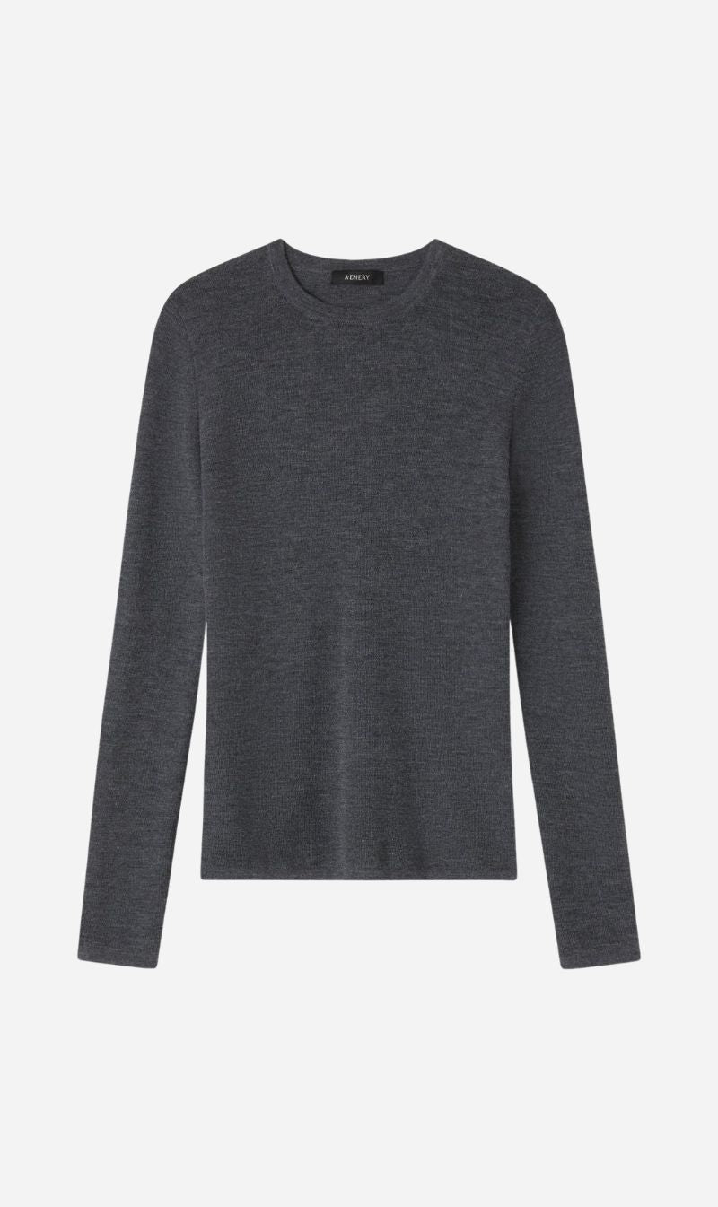A.Emery | The Charlie Top - Mid Grey Melange
