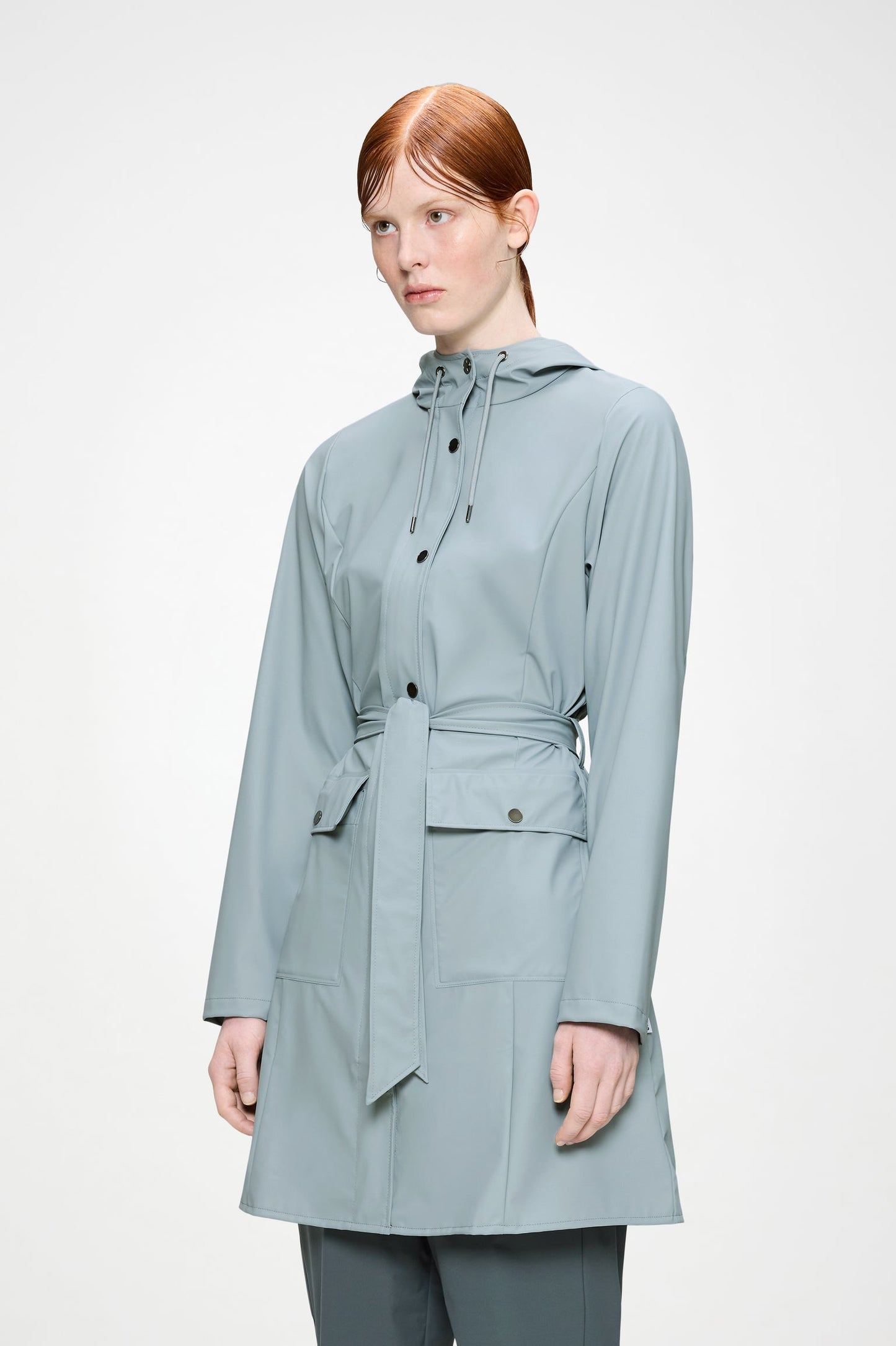 RAINS | Curve Long Jacket - Pool