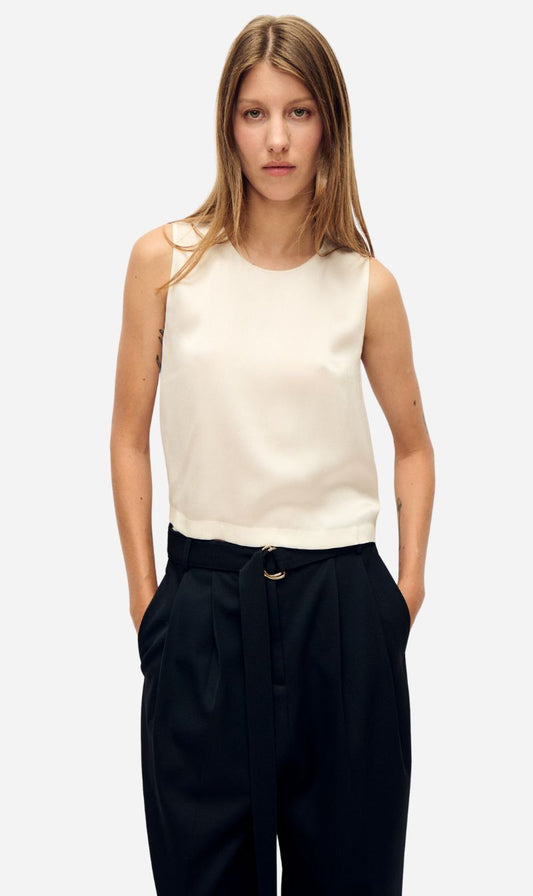 Silk Laundry | Elena Top - White