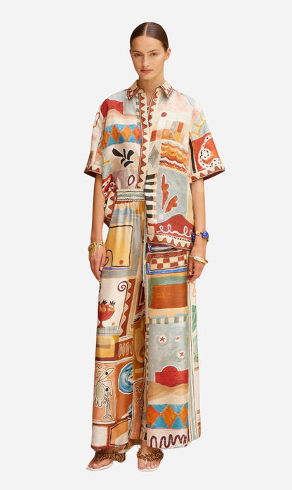 Alemais | Michelle Silk Pant - Multi