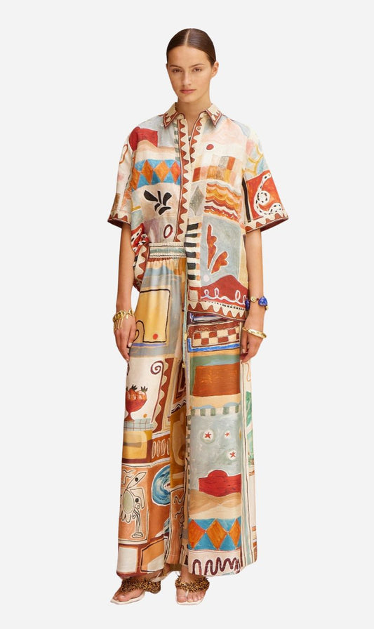 Alemais | Michelle Silk Pant - Multi